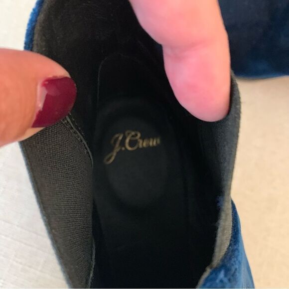 J. Crew Velvet Chelsea Ankle Booties Size 7.5 - Picture 5 of 8